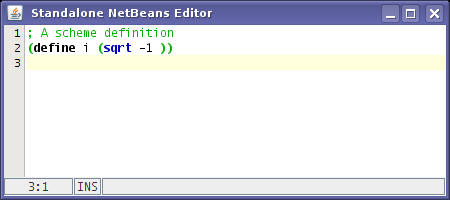 NetBeans Standalone Editor embedded in a JFrame