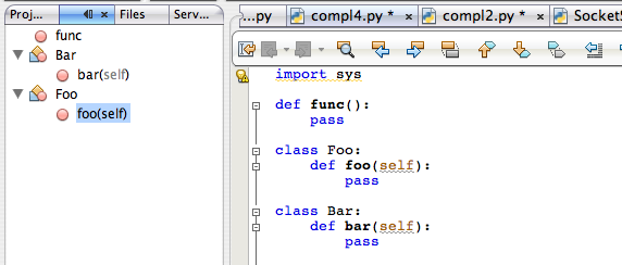 Structure of a python file in context