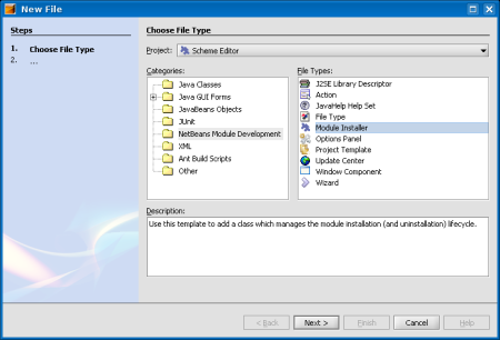 Creating a Module Installer, step 1